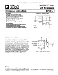 ADP3415KRM-REEL7 datasheet: 0.3-7V; dual MOSFET driver with bootstrapping ADP3415KRM-REEL7