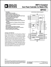 ADP3422JRU datasheet: 0.3-7V; IMVP-II-compliant core power controller for mobile CPUs ADP3422JRU