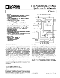 ADP3163JRU datasheet: 0.3-15V; 5-bit programmable  2-/3-phase synchronous buck controller ADP3163JRU