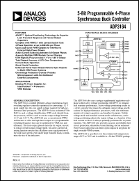 ADP3164JRU datasheet: 0.3-15V; 5-bit programmable 4-phase synchronous buck controller ADP3164JRU