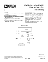 EVAL-ADF4112EB1 datasheet: CDMA evaluation board for PLL frequency synthesizer EVAL-ADF4112EB1