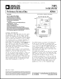 AD7484BST datasheet: 0.3-7V; 3MSPS 14-bit SAR ADC AD7484BST