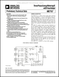 ADE7752AR datasheet: 0.3-7V; three phase energy metering IC with pulse output ADE7752AR