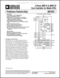 ADP3203JRU-1.0-RL datasheet: 0.3-7V; 2-phase IMVP-II & IMVP-III core controller for mobile CPU ADP3203JRU-1.0-RL