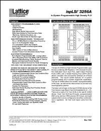 ISPLSI3256A-90LQ datasheet: In-system programmable high density PLD, 128 I/O pins, 11000 PLD gates, 384 registers, 90MHz ISPLSI3256A-90LQ