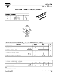 Si2305DS datasheet: P-channel 1.25-W, 1.8-V (G-S) MOSFET Si2305DS