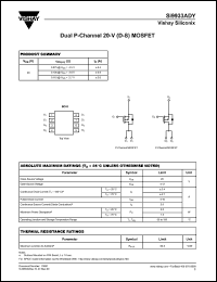 Si9933ADY datasheet: Dual P-channel MOSFET, 20V, 3.4A Si9933ADY