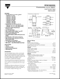 SFH618A-2 datasheet: Low current input optocoupler, 5.3 kV SFH618A-2