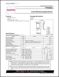 FTD2022 datasheet: N-Channel Silicon MOSFET Load Switching Applications FTD2022