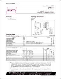 FW111 datasheet: P-Channel Silicon MOSFET Load S/W Applications FW111