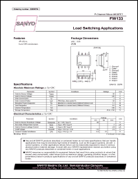 FW133 datasheet: P-Channel Silicon MOSFET Load Switching Applications FW133