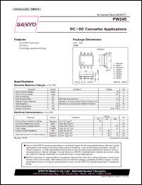 FW245 datasheet: N-Channel Silicon MOSFET DC / DC Converter Applications FW245