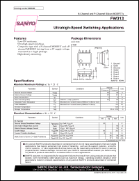 FW313 datasheet: N-Channel and P-Channel Silicon MOSFETs Ultrahigh-Speed Switching Applications FW313