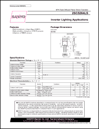 2SC5264LS datasheet: NPN Triple Diffused Planar Silicon Transistor Inverter Lighting Applications 2SC5264LS