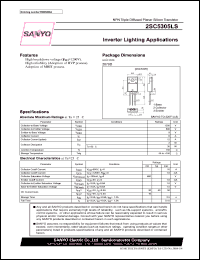 2SC5305LS datasheet: NPN Triple Diffused Planar Silicon Transistor Inverter Lighting Applications 2SC5305LS