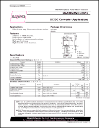 2SC5610 datasheet: NPN Epitaxial Planar Silicon Transistors DC/DC Converter Applications 2SC5610