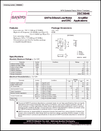 2SC5646 datasheet: NPN Epitaxial Planar Silicon Transistor UHF to S Band Low-Noise Amplifier andOSC Applications 2SC5646