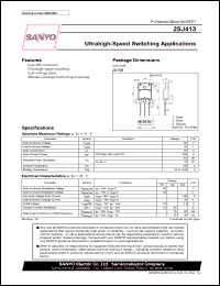 2SJ413 datasheet: P-Channel Silicon MOSFET Ultrahigh-Speed Switching Applications 2SJ413