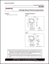 2SJ459 datasheet: P-Channel Silicon MOSFET Ultrahigh-Speed Switching Applications 2SJ459