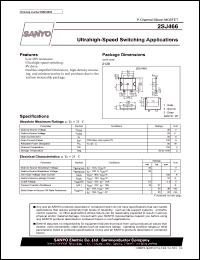 2SJ466 datasheet: P-Channel Silicon MOSFET Ultrahigh-Speed Switching Applications 2SJ466