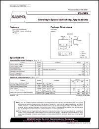 2SJ502 datasheet: P-Channel Silicon MOSFET Ultrahigh-Speed Switching Applications 2SJ502