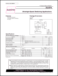 2SJ579 datasheet: P-Channel Silicon MOSFET Ultrahigh-Speed Switching Applications 2SJ579