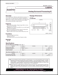 LA2610 datasheet: Analog Surround Processing IC LA2610