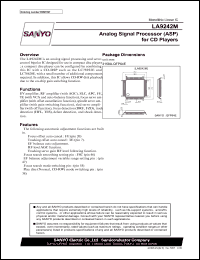 LA9242M datasheet: Analog Signal Processor (ASP) for CD Players LA9242M