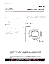 LA9511W datasheet: AV Remote Coupler Transmitter LA9511W