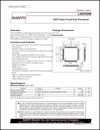 LA9702W datasheet: DVD Player Front End Processor LA9702W