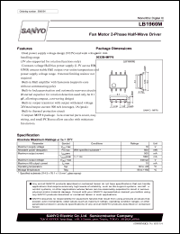 LB1960M datasheet: Fan Motor 2-Phase Half-Wave Driver LB1960M