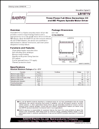 LB1971V datasheet: Three-Phase Full-Wave Sensorless CD and MD Players Spindle Motor Driver LB1971V