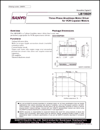 LB1980H datasheet: Three-Phase Brushless Motor Driver for VCR Capstan Motors LB1980H