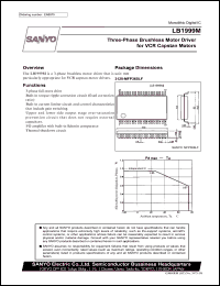 LB1999M datasheet: Three-Phase Brushless Motor Driver for VCR Capstan Motors LB1999M