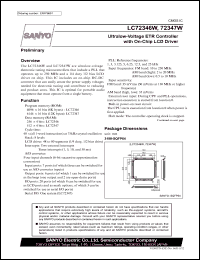 LC72346W datasheet: Ultralow-Voltage ETR Controller with On-Chip LCD Driver LC72346W