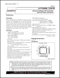 LC72347W datasheet: Ultralow-Voltage ETR Controller with On-Chip LCD Driver LC72347W