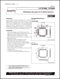 LC72709W datasheet: FM Multiplex Reception IC for Mobile Systems LC72709W