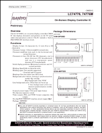 LC74776 datasheet: On-Screen Display Controller IC LC74776