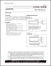 LC74792 datasheet: VPS / PDC Slicer IC LC74792