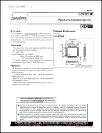 LC75281E datasheet: Parametric Equalizer System LC75281E