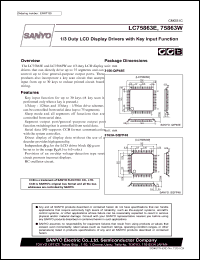 LC75863W datasheet: 1/3 Duty LCD Display Drivers with Key Input Function LC75863W