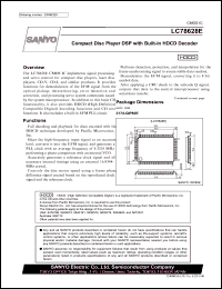 LC78628E datasheet: Compact Disc Player DSP with Built-in HDCD Decoder LC78628E