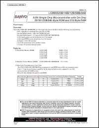 LC865504B datasheet: 8-Bit Single Chip Microcontroller with On-Chip 20/16/12/08/04K-Byte ROM and 512-Byte RAM LC865504B