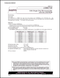 LC86E7148 datasheet: 8-Bit Single Chip Microcontroller with the UVEPROM LC86E7148