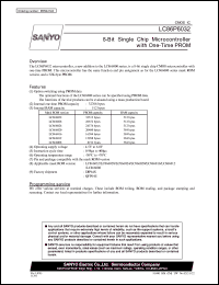 LC86P6032 datasheet: 8-Bit Single Chip Microcontroller with One-Time PROM LC86P6032