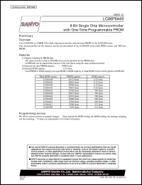 LC86P6449 datasheet: 8-Bit Single Chip Microcontroller with One-Time Programmable PROM LC86P6449