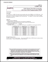 LC86P7148 datasheet: 8-Bit Single Chip Microcontroller with One-Time Programmable PROM LC86P7148