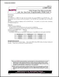 LC86P7248 datasheet: 8-Bit Single-Chip Microcontroller with the One-Time Programmable PROM Built in LC86P7248