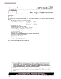 LC876696A datasheet: 8-Bit Single-Chip Microcontroller LC876696A