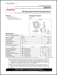 2SK2919 datasheet: N-Channel Silicon MOSFET Ultrahigh-Speed Switching Applications 2SK2919